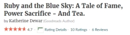 GoodReads rating 4.7 for Ruby and the Blue Sky Jan 2017